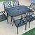 Patio Set Outdoor furniture Cast Aluminum 6 Seat Dining Set 5 thumbnail