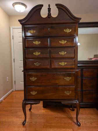 Solid Cherry Highboy Dresser 1
