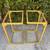 Pair of Matching MODERN  Gold Metal & Glass End Tables or Nightstands 1 thumbnail