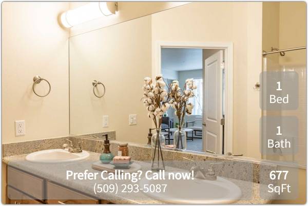 $1,640 / 1br - 677ft2 - Beautiful 1BE 1BA.washer/dryer in unit! 1 MONTH FREE! (Wenatchee)63690682391169122