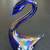 Murano Style Solid Cobalt Blue Glass Swan. 1 thumbnail