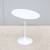 Mid-Century Eero Saarinen for Knoll 22.5" Oval White Tulip Side Table 12 thumbnail