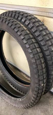Set motorcycle tires front & rear 2.75 19 3.50 18 1