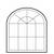 Colonial Arch Window 47.5" x 53.5" Double Pane NEW 1 thumbnail