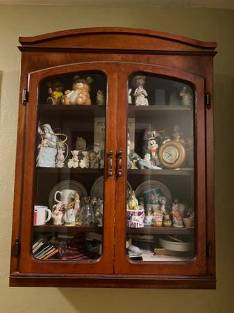 Wall glass display mounted cabinet 1