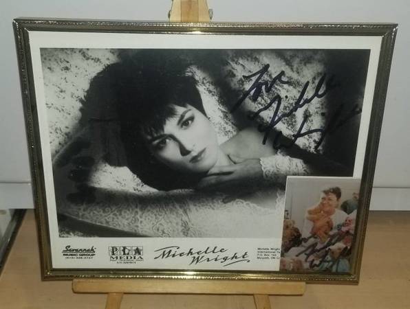 MICHELLE WRIGHT Dual Signed Photo Display Framed 1