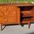 1954 MCM birch SIDEBOARD BUFFET with glass top & 4 double hinged doors 17 thumbnail