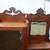 Antique Oak Side by Side Bookcase w/ Secretary Desk & Mirror; Delivery 10 thumbnail
