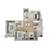 Stackable Washer and Dryer, Euro-Style Cabinets, 3 Bed 7 thumbnail