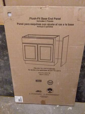 Flush fit Base end panels (2) Dove Grey 1