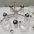 Chrome Mid Century Chandelier 5 Optic Shades similar to Lightolier 8 thumbnail