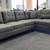 Brand new brown linen Sectional Sofa with 2 accent pillows. 1 thumbnail
