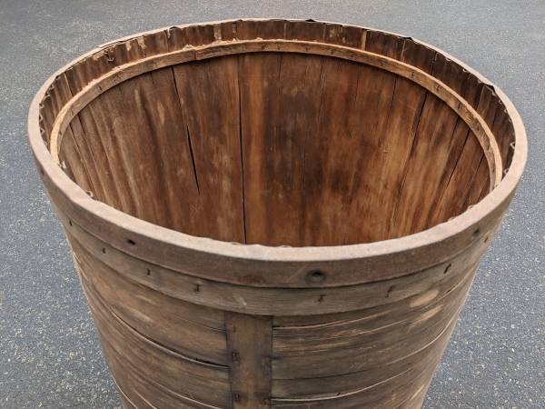 Vintage wood barrel - $60 (Roslyn)63471299241345124