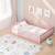 Full Size Montessori Floor Bed with Door and Fence - Pink 1 thumbnail