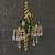 Pair of Italian Crystal Beaded Sconces with Floral Decorations, c.1940 4 thumbnail