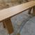 James & James Solid teak wood Wishbone Industrial Bench 8 thumbnail