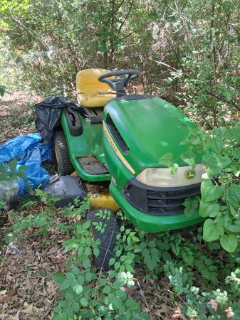 John deer riding grass mower 1
