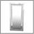 California Mirror Corporation Post Modern Chrome Edged Wall Mirror 1 thumbnail