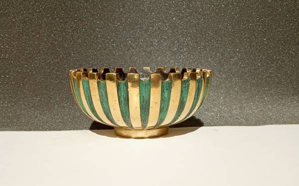 Pal Bell Hammered Bronze Catchall Bowl; 1960s Maurice Ascalon 1
