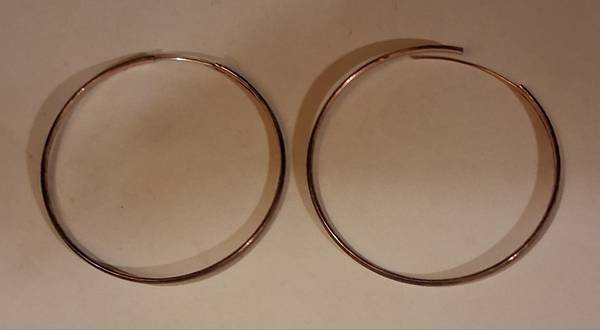 2 1/2" Sterling HOOP Earrings 1