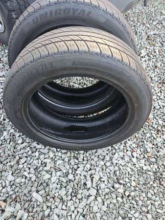 2 used uniroyal tires 215 55 18 1
