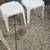 Whte Plastic Patio Chairs and End Tables 9 thumbnail
