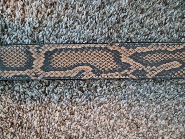 Genuine Python Snake Skin Auto-Locking Men's Belt, Fits Waist 32-40" 1