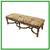 Custom French Country Style Upholstered Walnut Bench 1 thumbnail