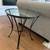 Pier One Glass and Wrought Iron Side Table 1 thumbnail