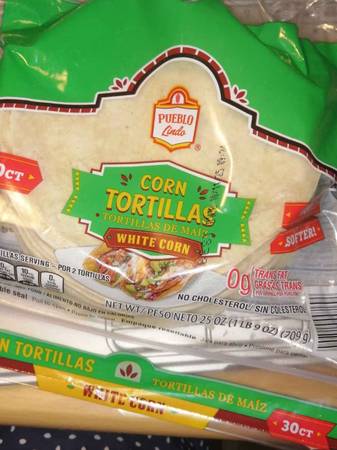 VEGAN White corn tortillas 30count 1