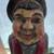 1940 Folk Art, drinking man sitting on wine barrel liquor safe 3 thumbnail