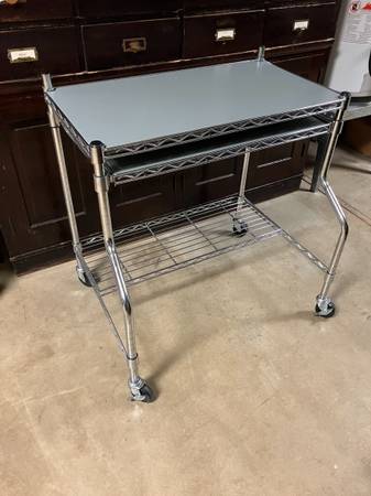 Wire Frame Cart on Wheels with pullout. 1