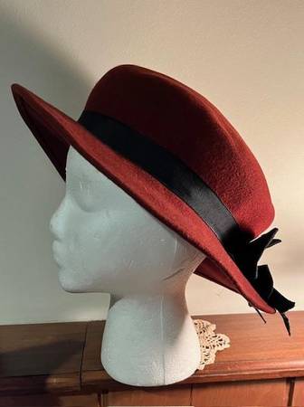 Vintage Red Velvet Hat 1