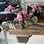 Vintage Bonsai tree with pink glass flowers on Celadon Base 6 thumbnail