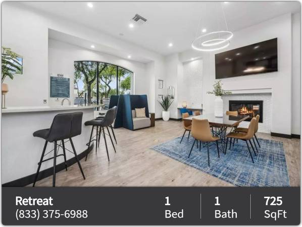 725 sqft 1 bd, 1 ba ready to lease! Come on over and check us out! 1