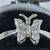925 Sterling Butterfly Ring w/ CZ Stones Size 6.5–7 1 thumbnail