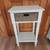 Beachy end table, shelf & basket drawer bathroom/bedside nightstand 1 thumbnail