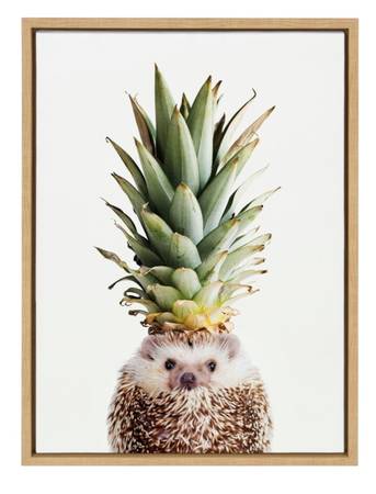 Hedgehog Pineapple Framed Canvas 1