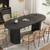 71" Oval Dining Table Kitchen Table With Tambour Double Pedestal Base 4 thumbnail