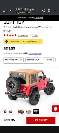 I'm looking for a convertible jeep top. 1