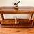 Console Sofa Table 53“ w 2 tiers  solid wood & glass top  Vintage 8 thumbnail