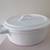 Crate & Barrel Mini White Casserole Baking Dish Lidded Double Handles 10 thumbnail