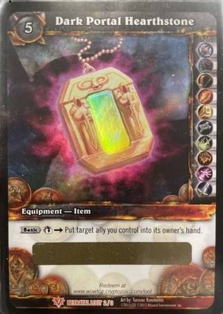 TCG Dark Portal Hearthstone Unscratched Card World of Warcraft 1