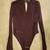 Like New Topshop Maroon Ribbed Bodysuit Size 2 2 thumbnail