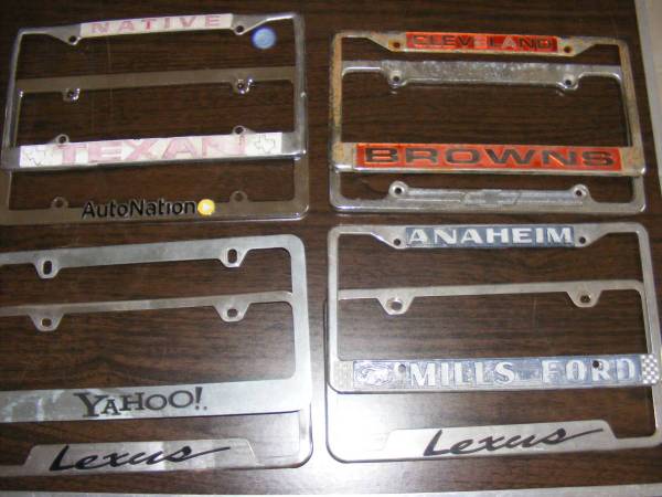 License Plate Frames (METAL) 12 1