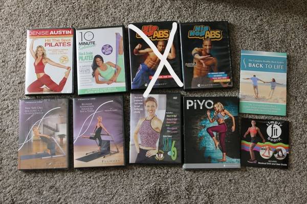 Exercise DVDs - 9 items - $3 each -or- all for ........... 1