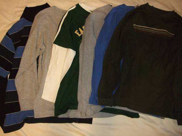 Long Sleeve Tops- Boys Sizes 10/12 and 12/14 1