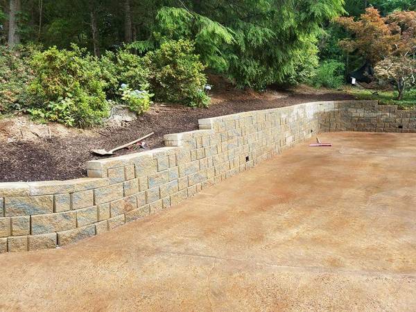 Retaining wall installed, ( Cumming,Alpharetta) 1