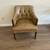 Vintage Tan Distressed Tufted Leather Chair on Casters by Schafer Bros 1 thumbnail