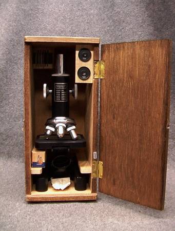 Vintage PERFECT Brand MODEL 805 Student MICROSCOPE With Accessories 1